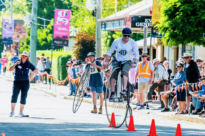 Rolf Woodward slalom course for Penny Farthings